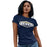 Woman wearing a Klein Collins High School Tigers Navy Women's T-shirts 09