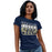 Woman wearing a Klein Collins High School Tigers Navy Women's T-shirt 86