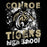 Close-up view of Conroe High School Tigers Black Premium Unisex Hoodie 205