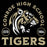 Close-up view of Conroe High School Tigers Black Classic Unisex T-shirt 208