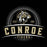 Close-up view of Conroe High School Tigers Unisex 3/4 sleeve Raglan T-shirt 221