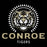 Close-up view of Conroe High School Tigers Unisex 3/4 sleeve Raglan T-shirt 226