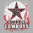 Close-up view of Coppell High School Cowboys Unisex 3/4 sleeve Raglan T-shirt 202