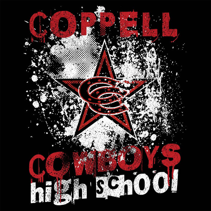 Close-up view of Coppell High School Cowboys Black Classic Unisex T-shirt 209