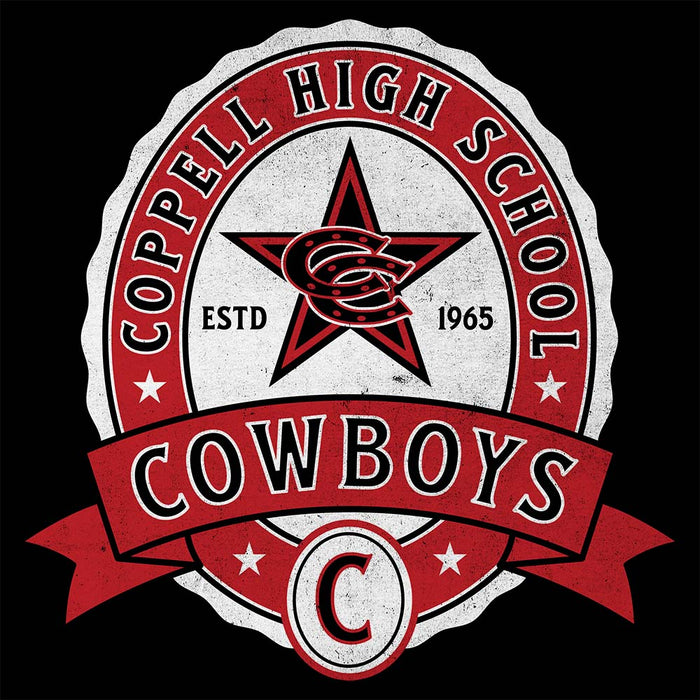 Close-up view of Coppell High School Cowboys Black Classic Unisex T-shirt 212