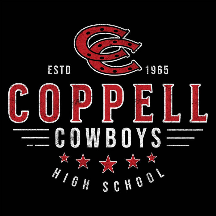 Close-up view of Coppell High School Cowboys Black Classic Unisex T-shirt 217