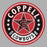 Close-up view of Coppell High School Cowboys Unisex 3/4 sleeve Raglan T-shirt 220