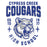 Close-up of Cypress Creek High School Cougars Unisex 3/4 sleeve Raglan T-shirt 204