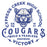 Close-up of Cypress Creek High School Cougars Unisex 3/4 sleeve Raglan T-shirt 208