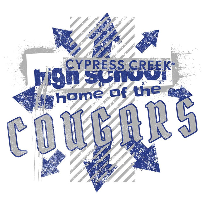 Cypress Creek High School Cougars Unisex 3/4 sleeve Raglan T-shirt 210