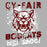 Close-up of Cy-Fair High School Bobcats Unisex 3/4 sleeve Raglan T-shirt 205