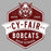 Close-up of Cy-Fair High School Bobcats Unisex 3/4 sleeve Raglan T-shirt 209