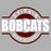 Close-up view of Cy-Fair High School Bobcats Unisex 3/4 sleeve Raglan T-shirt 011