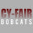 Close-up view of Cy-Fair High School Bobcats Unisex 3/4 sleeve Raglan T-shirt 024