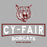 Close-up view of Cy-Fair High School Bobcats Unisex 3/4 sleeve Raglan T-shirt 202
