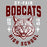 Close-up view of Cy-Fair High School Bobcats Unisex 3/4 sleeve Raglan T-shirt 204