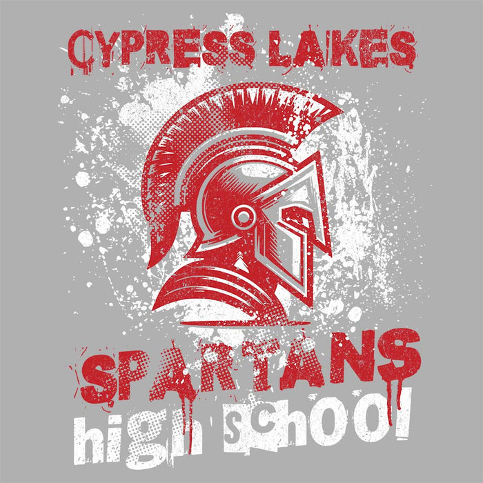 Close-up view of Cypress Lakes High School Spartans Sport Grey Classic Unisex T-shirt 205