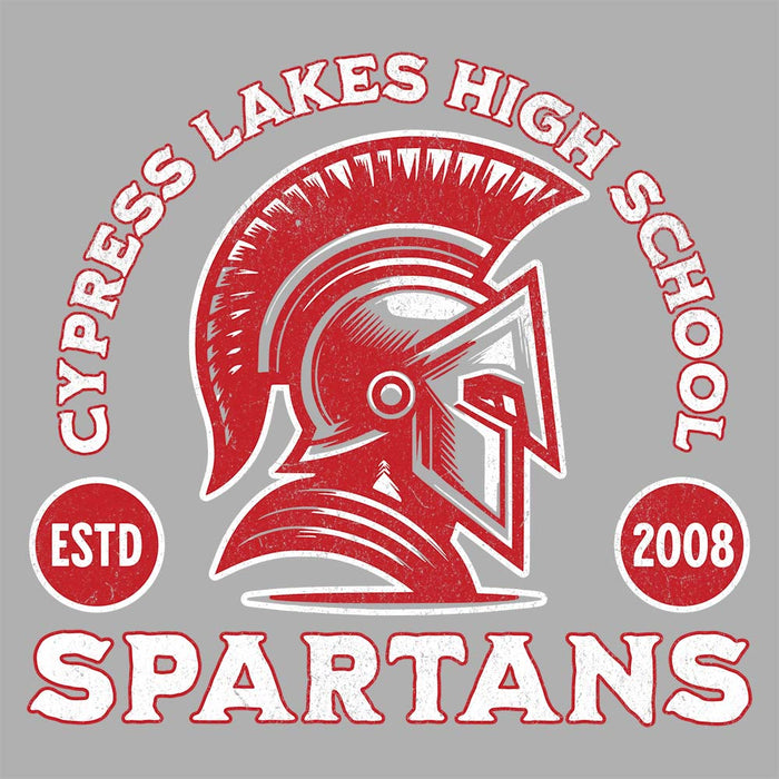 Close-up view of Cypress Lakes High School Spartans Carbon Grey Premium Unisex Hoodies 208