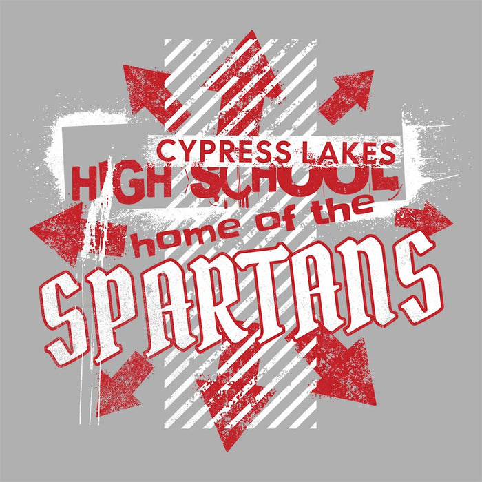 Close-up view of Cypress Lakes High School Sport Grey Classic Unisex Hoodie 210