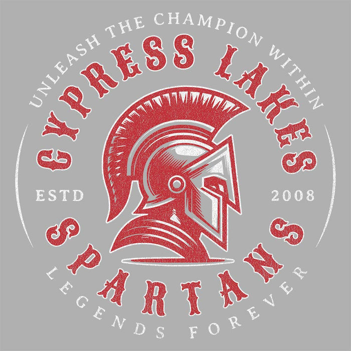 Close-up view of Cypress Lakes High School Spartans Sport Grey Classic Unisex T-shirt 214