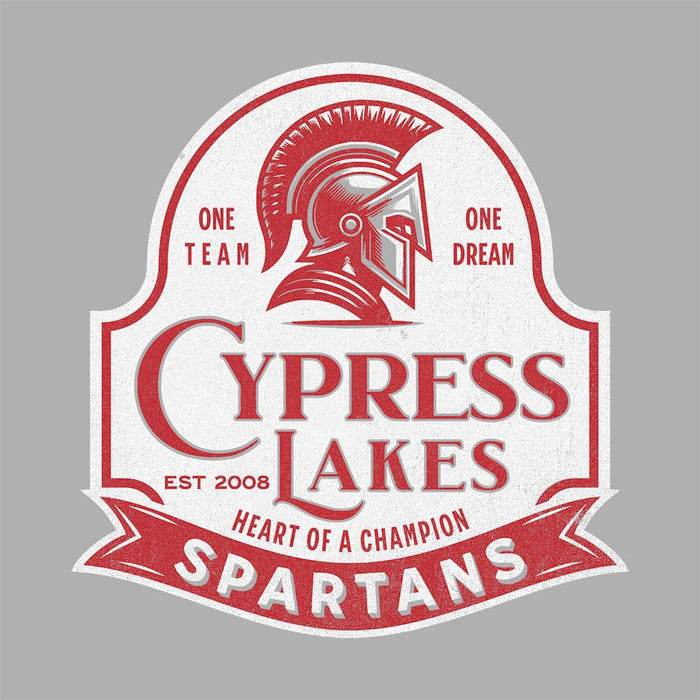 Close-up view of Cypress Lakes High School Spartans Carbon Grey Premium Unisex Hoodies 219