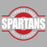 Close-up view of Cypress Lakes High School Spartans Unisex 3/4 sleeve Raglan T-shirt 011