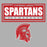 Close-up view of Cypress Lakes High School Spartans Unisex 3/4 sleeve Raglan T-shirt 049