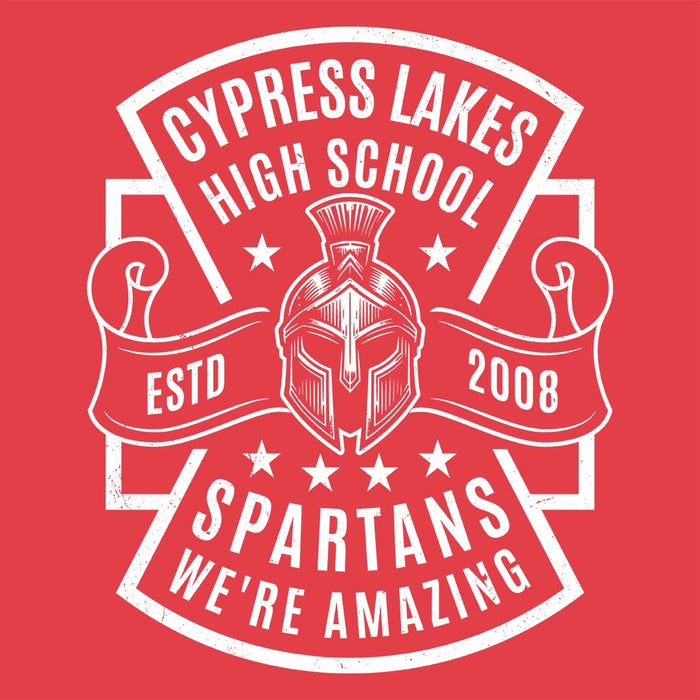 Cypress Lakes High School Spartans Heather Red Women's T-shirt 207