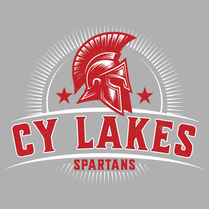 Close-up view of Cypress Lakes High School Spartans Heather Grey Women's T-shirt 221