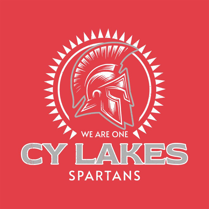 Close-up view of Cypress Lakes High School Spartans Heather Red Women's T-shirt 226