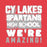 Close-up view of Cypress Lakes High School Spartans Heather Red Women's T-shirt 231