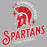 Close-up view of Cypress Lakes High School Spartans Unisex 3/4 sleeve Raglan T-shirt 232