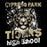 Close-up view of Cypress Park High School Tigers Black Premium Unisex Hoodie 205