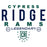 Close-up view of Cypress Ridge High School Rams Unisex 3/4 sleeve Raglan T-shirt 003