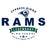 Close-up view of Cypress Ridge High School Rams Unisex 3/4 sleeve Raglan T-shirt 044