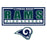 Close-up view of Cypress Ridge High School Rams Unisex 3/4 sleeve Raglan T-shirt 049