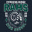 Close-up view of Cypress Ridge High School Rams Women's Navy T-shirt 204