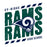 Close-up view of Cypress Ridge High School Rams Unisex 3/4 sleeve Raglan T-shirt 223