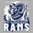 Close-up view of Cypress Ridge High School Rams Carbon Grey Premium Unisex Hoodie 202