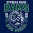 Close-up view of Cypress Ridge High School Rams Navy Classic Unisex T-shirt 204