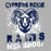 Close-up view of Cypress Ridge High School Rams Sport Grey Classic Unisex Hoodie 205