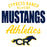 Close-up view of Cypress Ranch High School Mustangs Unisex 3/4 sleeve Raglan T-shirt 044
