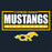 Close-up view of Cypress Ranch High School Mustangs Women's Navy T-shirt 049