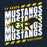 Close-up view of Cypress Ranch High School Mustangs Women's Navy T-shirt 223