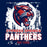 Close-up view of Cypress Springs High School Panthers Navy Premium Unisex T-shirt 202