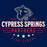 Close-up view of Cypress Springs High School Panthers Navy Classic Unisex T-shirt 217