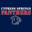 Close-up view of Cypress Springs High School Panthers Navy Classic Unisex T-shirt 221