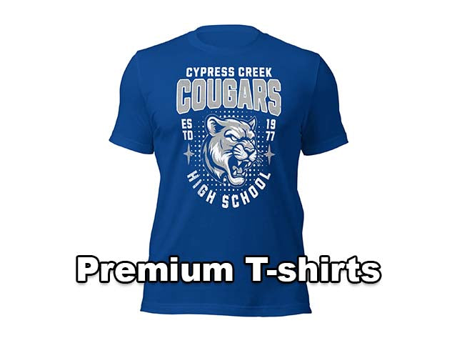 Premium T-shirts - Cypress Creek high School Cougars