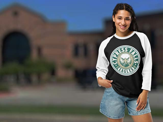 Cypress Falls High School Eagles Raglan T-shirts All Products Page