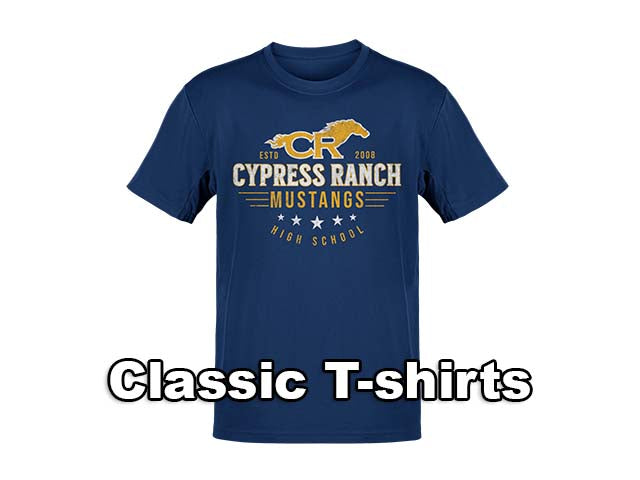 Classic T-shirts - Cypress Ranch high School Mustangs